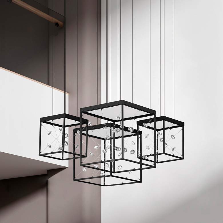 Image 1 Entanglement 4-Light LED Pendant Black