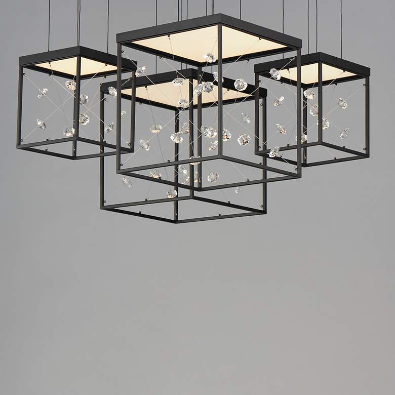 Image 3 Entanglement 4-Light LED Pendant Black more views