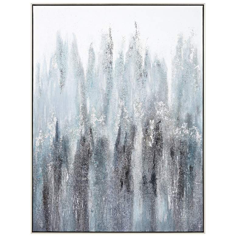 Image 1 Entranced 48" High Oil Painting Framed Canvas Wall Art