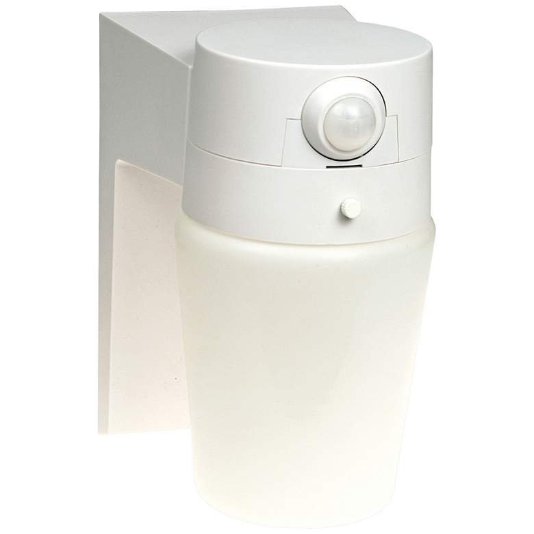 Entryway White 8 1/4&quot; High Motion Sensor Security Light