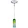 Envisage VI 3 1/2"W Blue-Green Cylinder Glass Mini Pendant