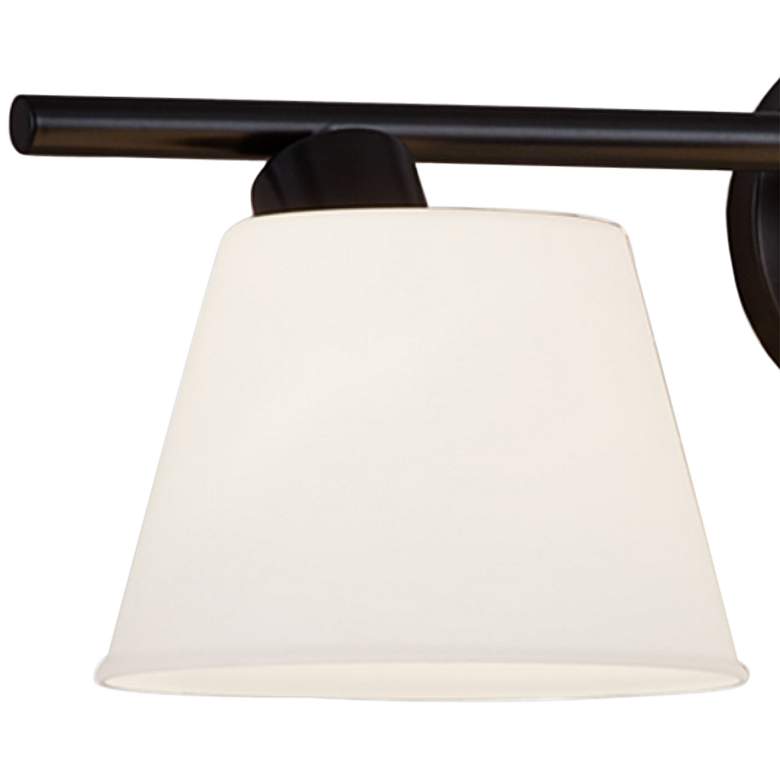 Image 3 Envoy 24" Wide Matte Black White 3-Light Bath Light more views