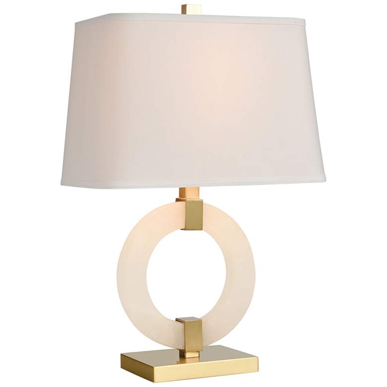 Image 2 Envrion Honey Brass and White Alabaster Accent Table Lamp