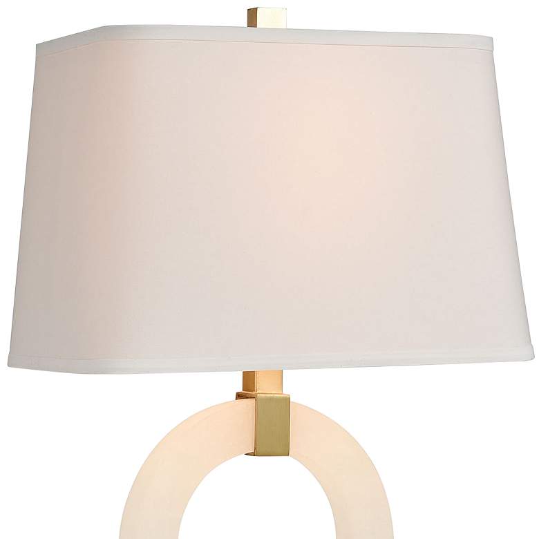 Image 3 Envrion Honey Brass and White Alabaster Accent Table Lamp more views