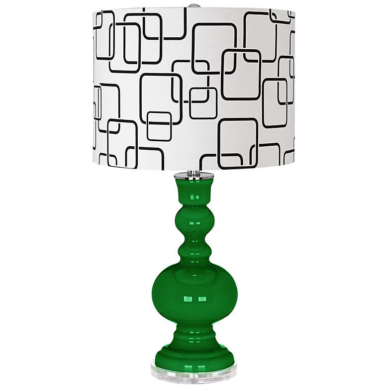 Image 1 Envy Abstract Rectangle Shade Apothecary Table Lamp