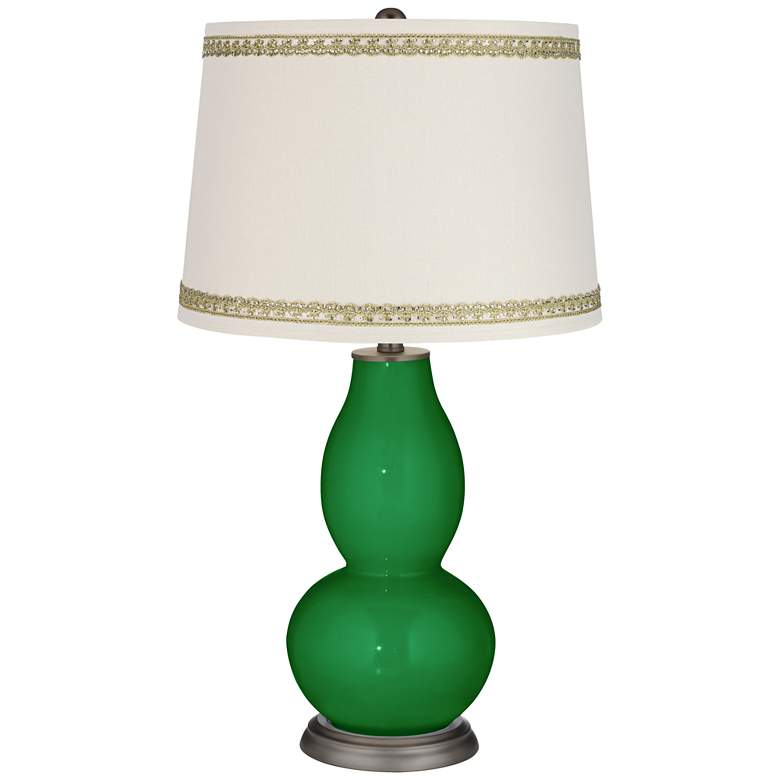 Image 1 Envy Double Gourd Table Lamp with Rhinestone Lace Trim