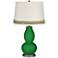 Envy Double Gourd Table Lamp with Scallop Lace Trim