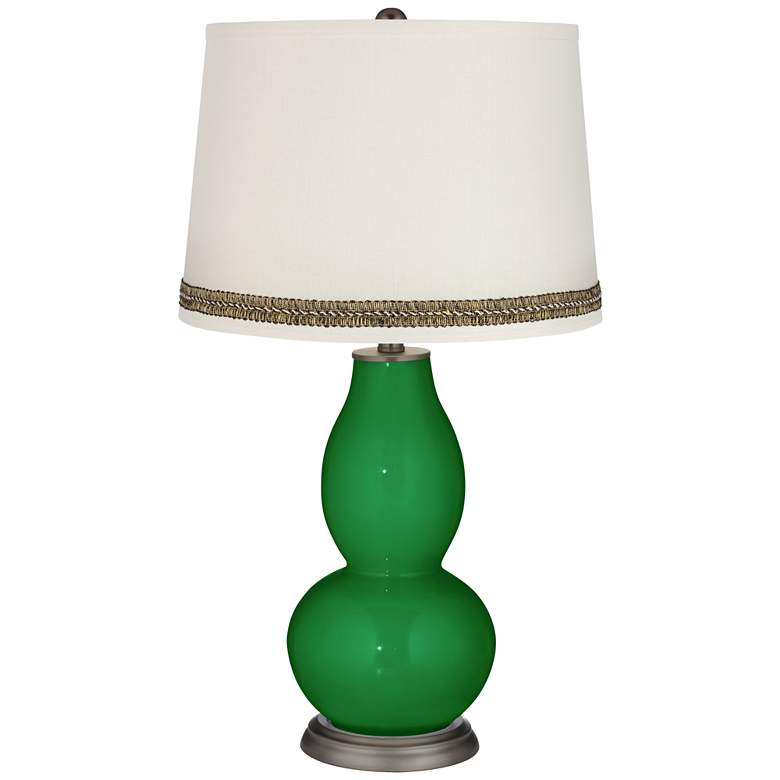 Image 1 Envy Double Gourd Table Lamp with Wave Braid Trim