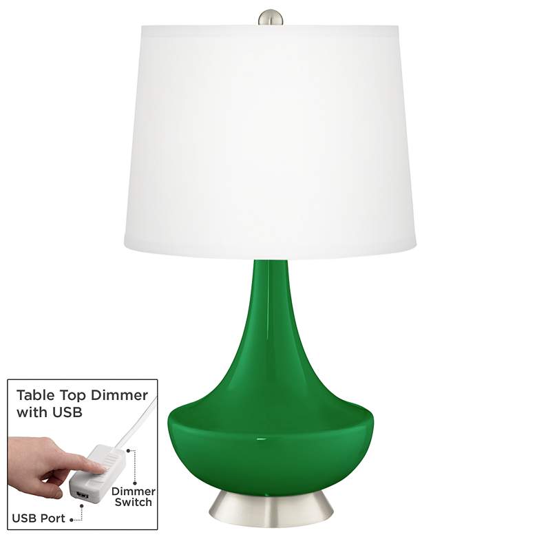 Image 1 Envy Gillan Glass Table Lamp with Dimmer