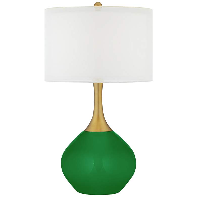Image 1 Envy Green Nickki Brass Modern Table Lamp