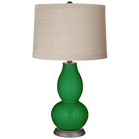 Image1 of Envy Linen Drum Shade Double Gourd Table Lamp