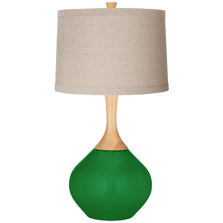 Image 1 Envy Natural Linen Drum Shade Wexler Table Lamp