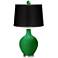 Envy - Satin Black Ovo Table Lamp with Color Finial