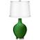 Envy - Satin Silver White Shade Ovo Table Lamp