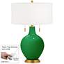 Envy Toby Brass Accents Table Lamp with Dimmer