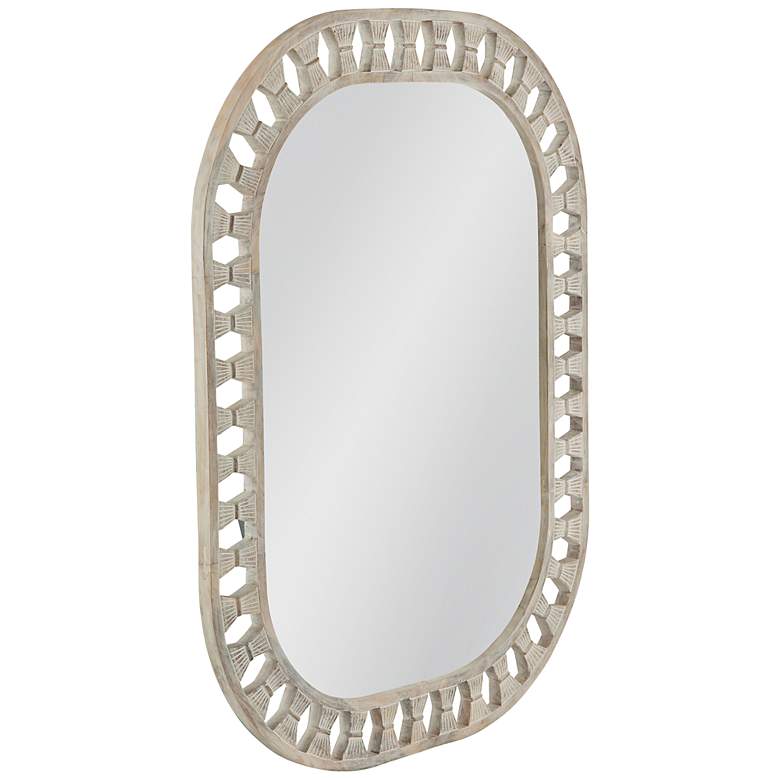 Image 2 Enya White Wash 36" x 48" Rectangular Wall Mirror more views