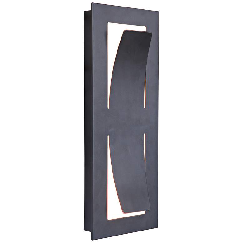 Image 1 Enzo 13 1/2" High Midnight LED Pocket Outdoor Wall Light