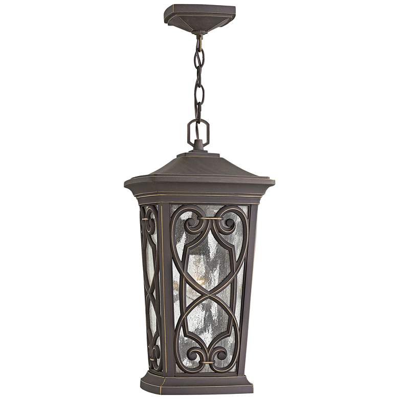 Image 1 Enzo 19 inch High Oil Rubbed Bronze LED Outdoor Hanging Light
