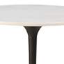 3_Enzo 30"W White Marble and Black Round Dining Table more views
