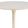 3_Enzo 30"W White Marble and Metal Round Dining Table more views