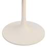 4_Enzo 30"W White Marble and Metal Round Dining Table more views