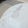 5_Enzo 30"W White Marble and Metal Round Dining Table more views