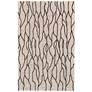Enzo 7428734 5&#39;x8&#39; Taupe and Black Rectangular Wool Area Rug in scene
