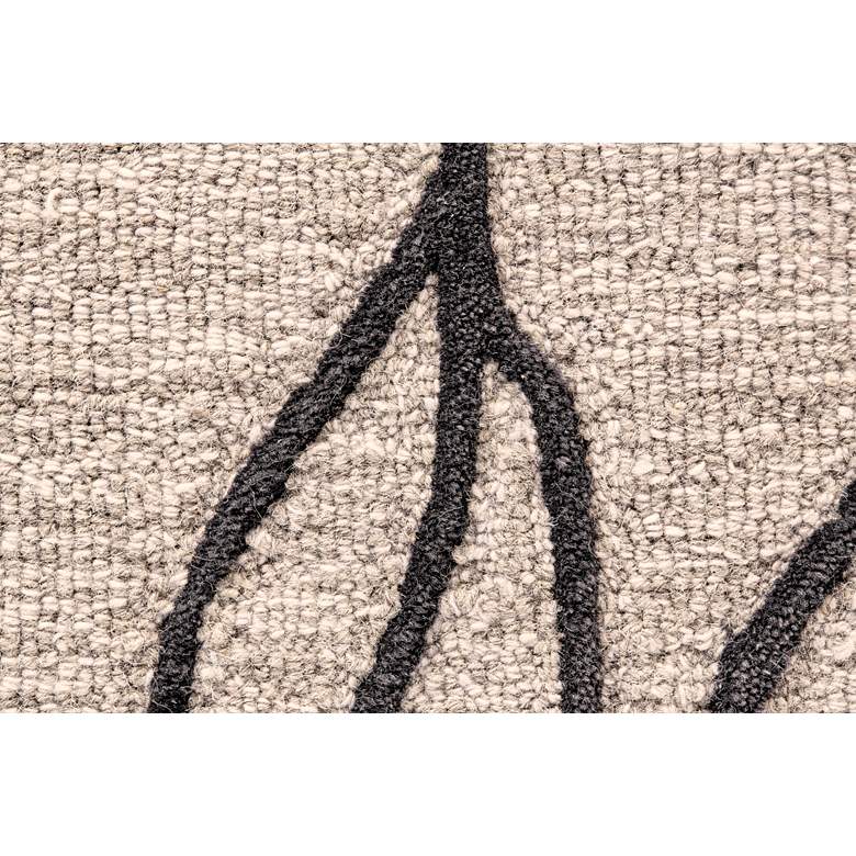Image 5 Enzo 7428734 5'x8' Taupe and Black Rectangular Wool Area Rug more views