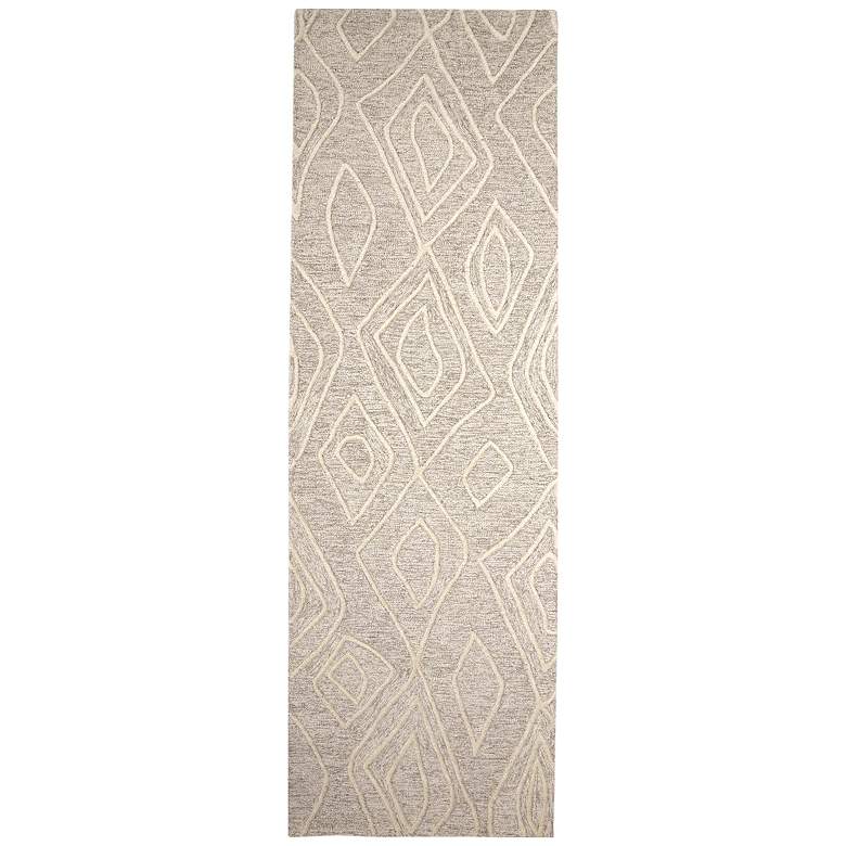 Image 1 Enzo Transitional Diamond Hand Tufted Tan Area Rug 8738F