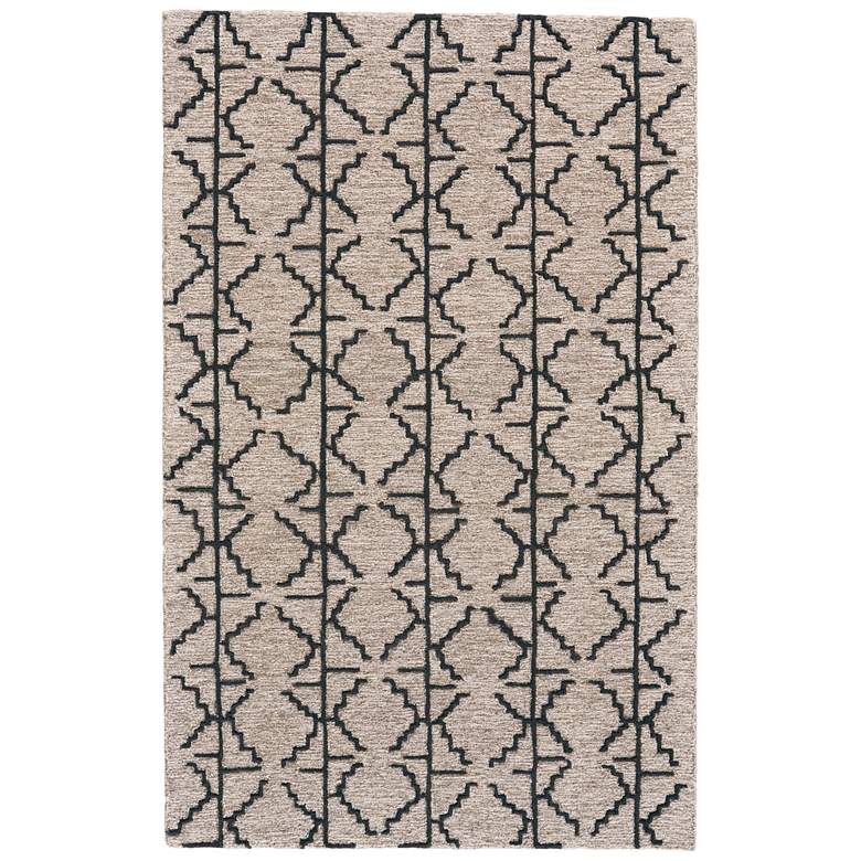 Image 1 Enzo Transitional Geometric Hand Tufted Black Area Rug 8732F