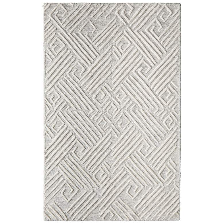 Image 1 Enzo Transitional Geometric Hand Tufted Tan Area Rug 8737F