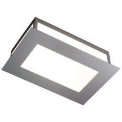 Eo 17&quot; Satin Pewter and Opal Acrylic Flush Ceiling Mount LED