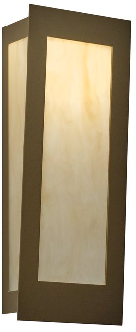 Eo 18" High New Brass|Caramel Onyx ADA Sconce Triac LED