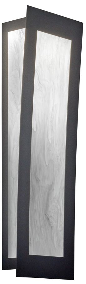 Eo 24" High Dark Iron|White Swirl ADA Sconce 0-10V LED