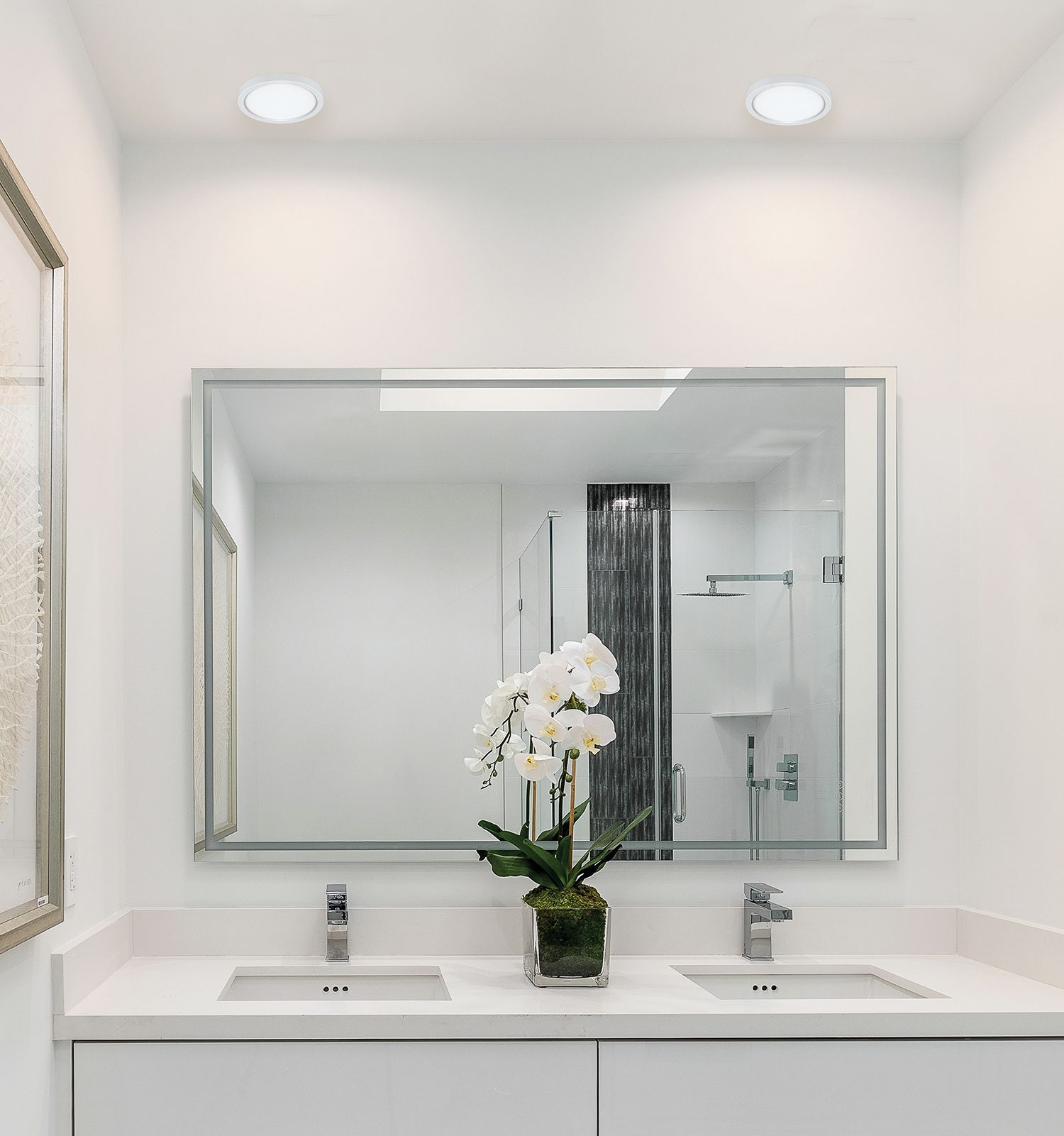 Image 3 Eon 14" Wide White 28W LED Flush Mount more views