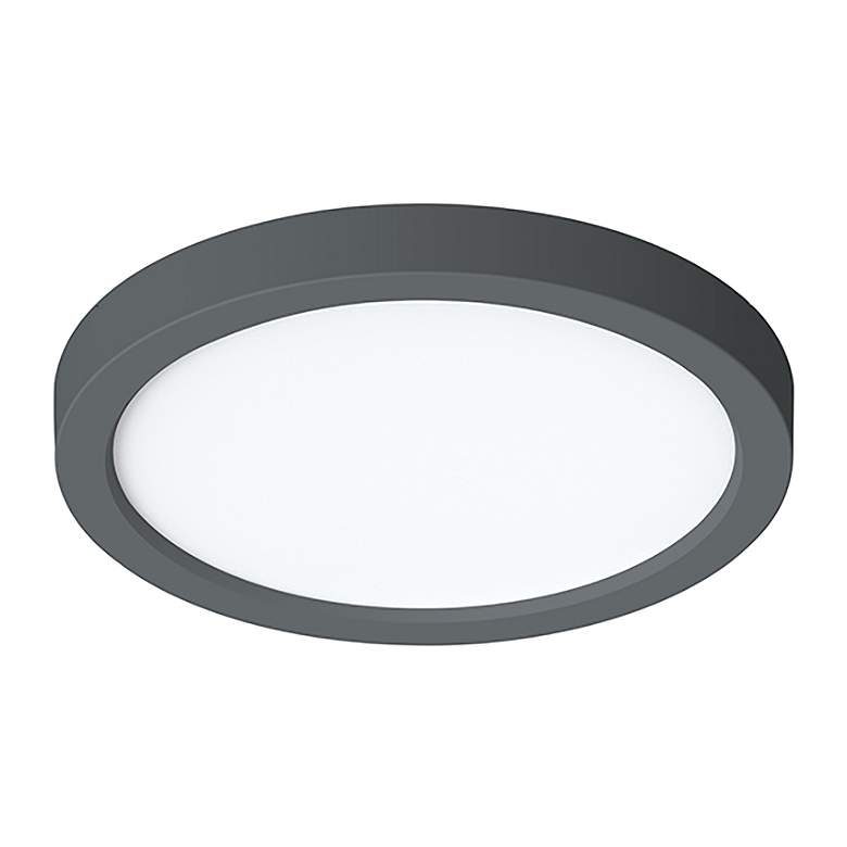 Image 1 Eon 7" Wide Black 12W LED Flush Mount