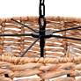Thumbnail4 of Eopncks 26" Wide Matte Black and Natural Rattan Chandelier more views