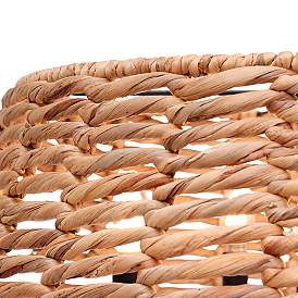 Image5 of Eopncks 26" Wide Matte Black and Natural Rattan Chandelier more views