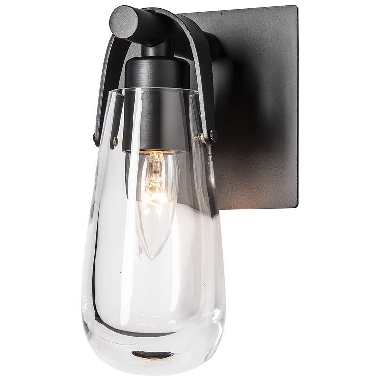 Image 1 Eos 1-Light Bath Sconce - Black Finish - Clear Glass