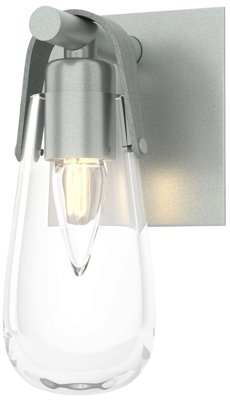 Eos 1-Light Sconce - Platinum - Clear Glass - Made to Order