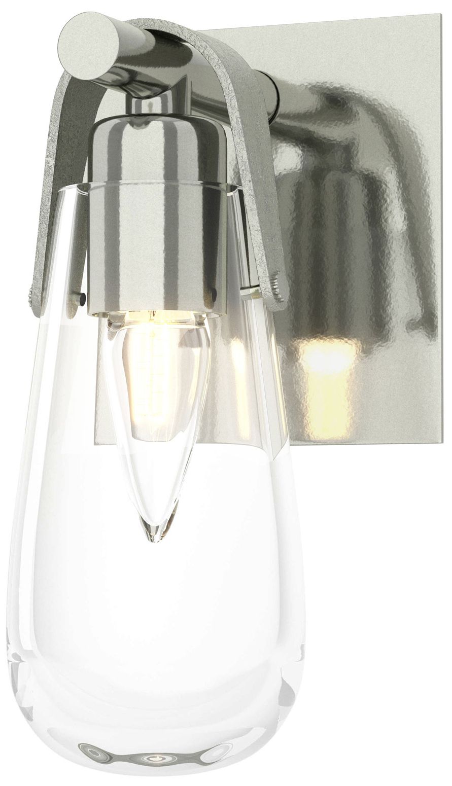 Eos 1-Light Sconce - Sterling - Clear Glass - Made to Order
