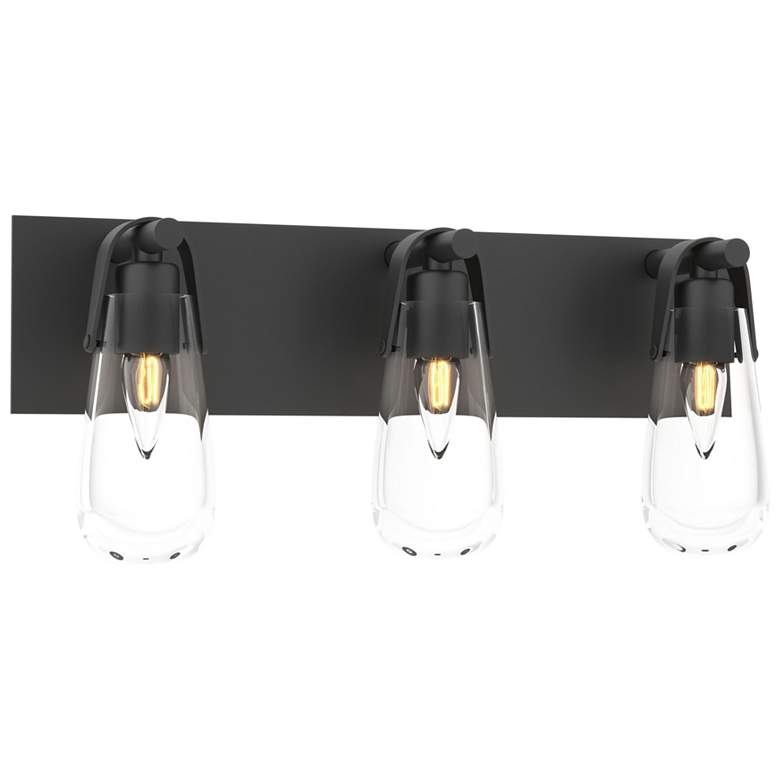 Image 1 Eos 3-Light Sconce - Black - Clear Glass