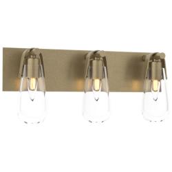Eos 3-Light Sconce - Gold - Clear Glass