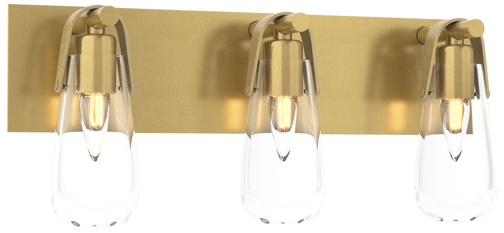 Eos 3-Light Sconce - Modern Brass - Clear Glass - Made to Order