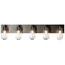 Eos 5-Light Bath Sconce - Oil Rubbed Bronze Finish - Clear Glass