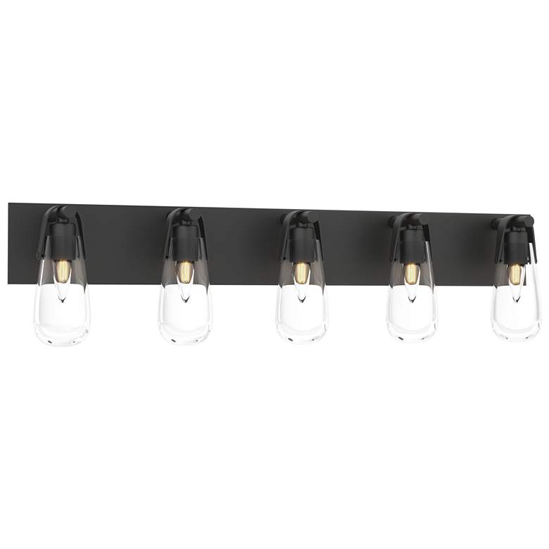 Image 1 Eos 5-Light Sconce - Black - Clear Glass