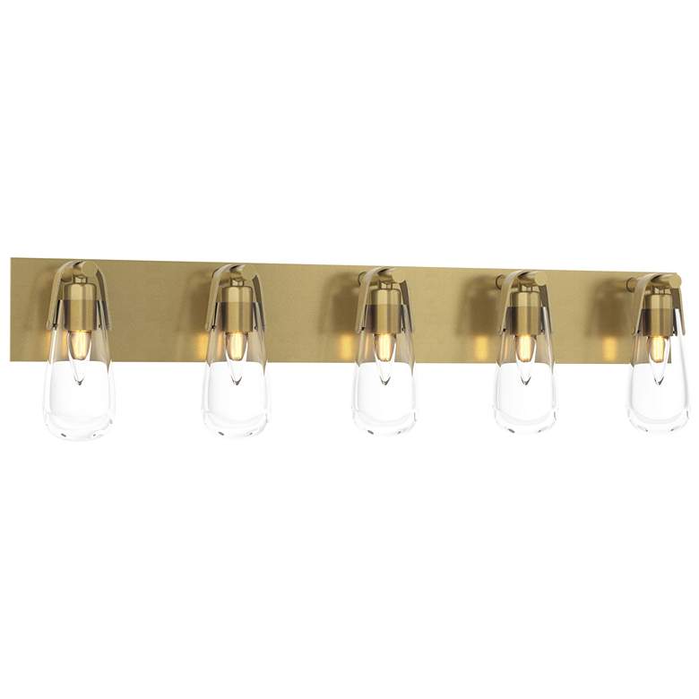 Image 1 Eos 5-Light Sconce - Modern Brass - Clear Glass