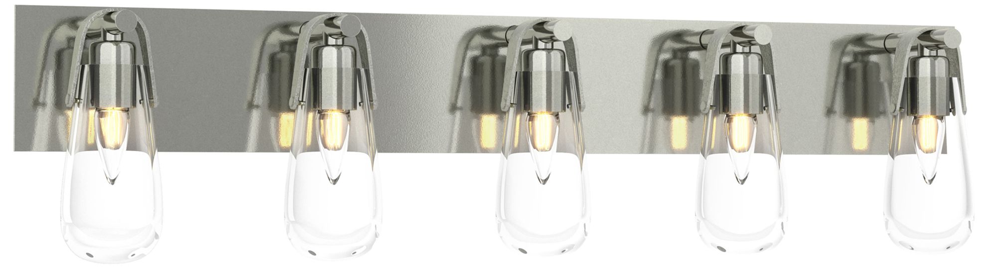 Eos 5-Light Sconce - Sterling - Clear Glass - Made to Order