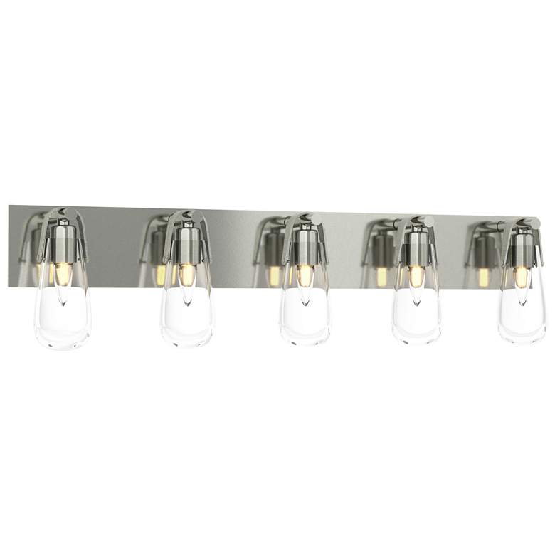 Image 1 Eos 5-Light Sconce - Sterling - Clear Glass