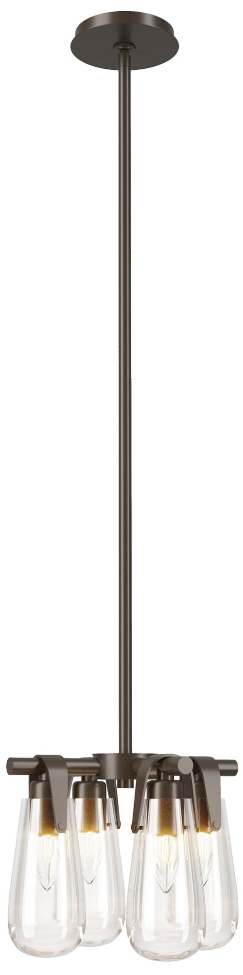Eos Semi-Flush/Pendant - Bronze - Clear Glass - Made to Order